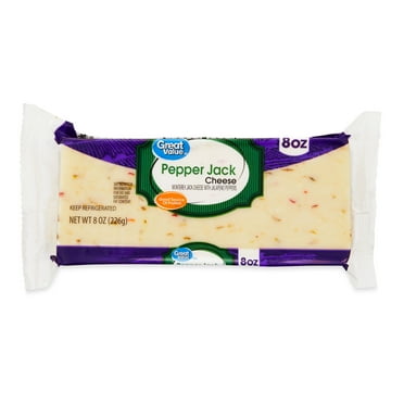 Great Value Pepper Jack Cheese Block, 8 oz