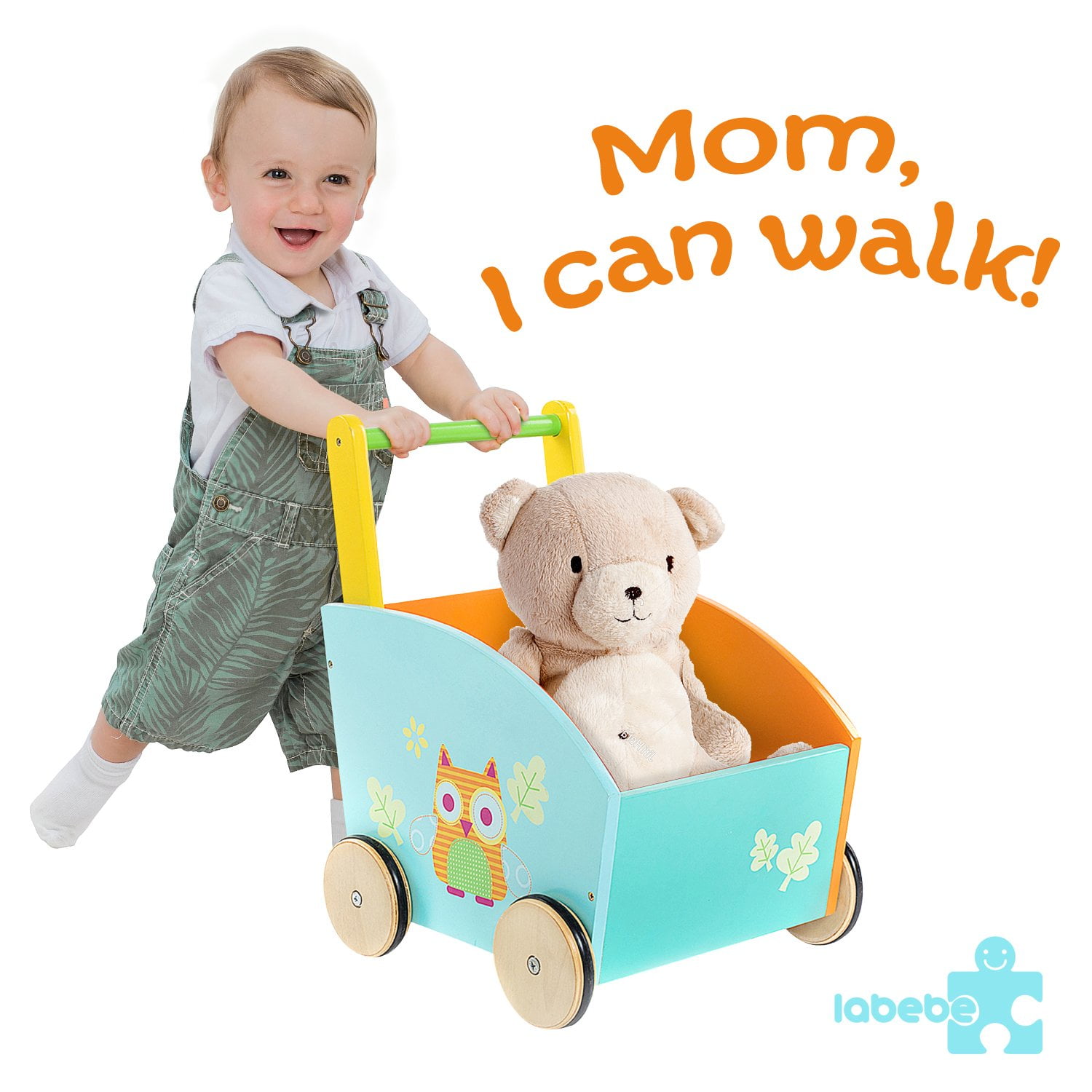 baby wooden push walker