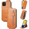 thumbnail image 2 of Zipper Wallet Case for Samsung Galaxy A03S with Card Holder Slot, PU Leather Adjustable Kickstand Flip Handbag Phone Cover for Samsung Galaxy A03S SDLL Orange, 2 of 14