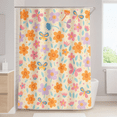 thumbnail image 2 of Soft&Cuddly Floral Butterflies Shower Curtain | Colorful Flower & Butterfly Print | Water-resistant Fabric | Modern Bathroom Decor | Machine Washable, 2 of 4