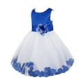 thumbnail image 2 of inhzoy Kids Girls Tulle Rose Floral Petals Flower Girl Dress, 2 of 5