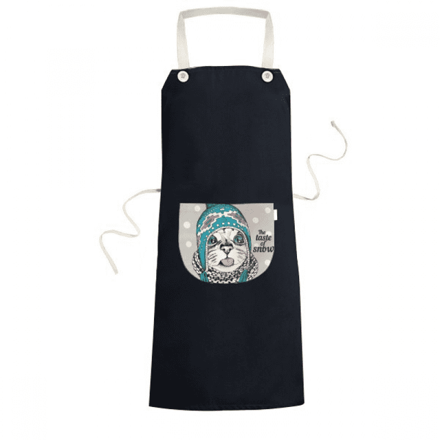 Cat Head The Taste Of Snow Cat Protect Animal Pet Apron Bib Sarong Cooking Baking Kitchen Pocket Pinafore