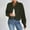 *Green, variant on ClodeEU Women's Cropped Corduroy Jacket ,Long Sleeve Lapel Snap Button Jacket,Casual Trendy Outerwea Wine,Womens Plus S