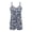 Hibiscus Leaf Blue, variant on ZAITUBLES Womens Rompers Summer Casual Loose Sleeveless Outfit Adjustable Spaghetti Strap Shorts Jumpsuit, Lightweight with Front Pockets, Hibiscus Leaf Blue Print, Size S
