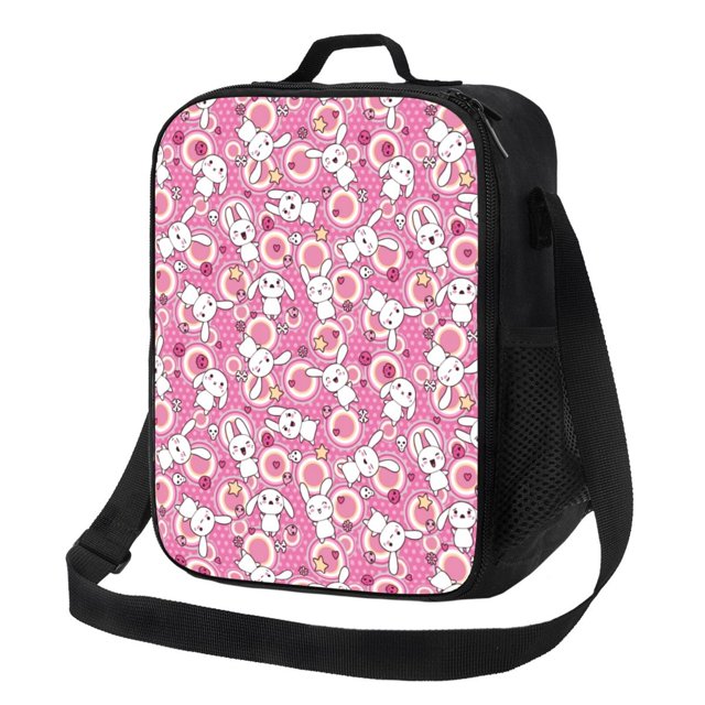 Balery Cute Rabbit Caja de Almuerzo y Bolsa de Almuerzo para Hombres y Mujeres, Bolsa de Almuerzo Reutilizable con Gran Capacidad, Bolsa de Almuerzo Aislada