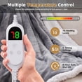 thumbnail image 4 of MEUDYT Wearable Heated Throw Blanket for Adult, Electric Heated Wrap Poncho Shawl with Pockets, 6 Heating Levels & 2 to 10 Hours Time Settings, 50.1" x 60.1", Gray, 4 of 7