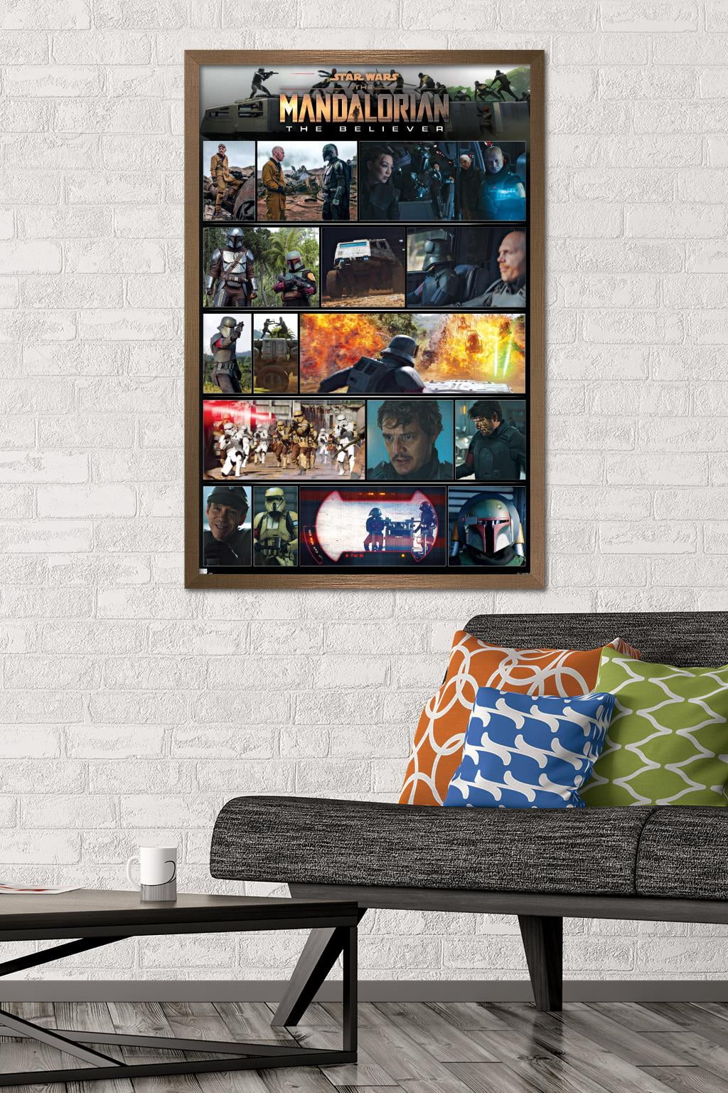Star Wars: The Mandalorian Season 2 - Chapter 15 Grid Wall Poster, 22.375" x 34", Framed