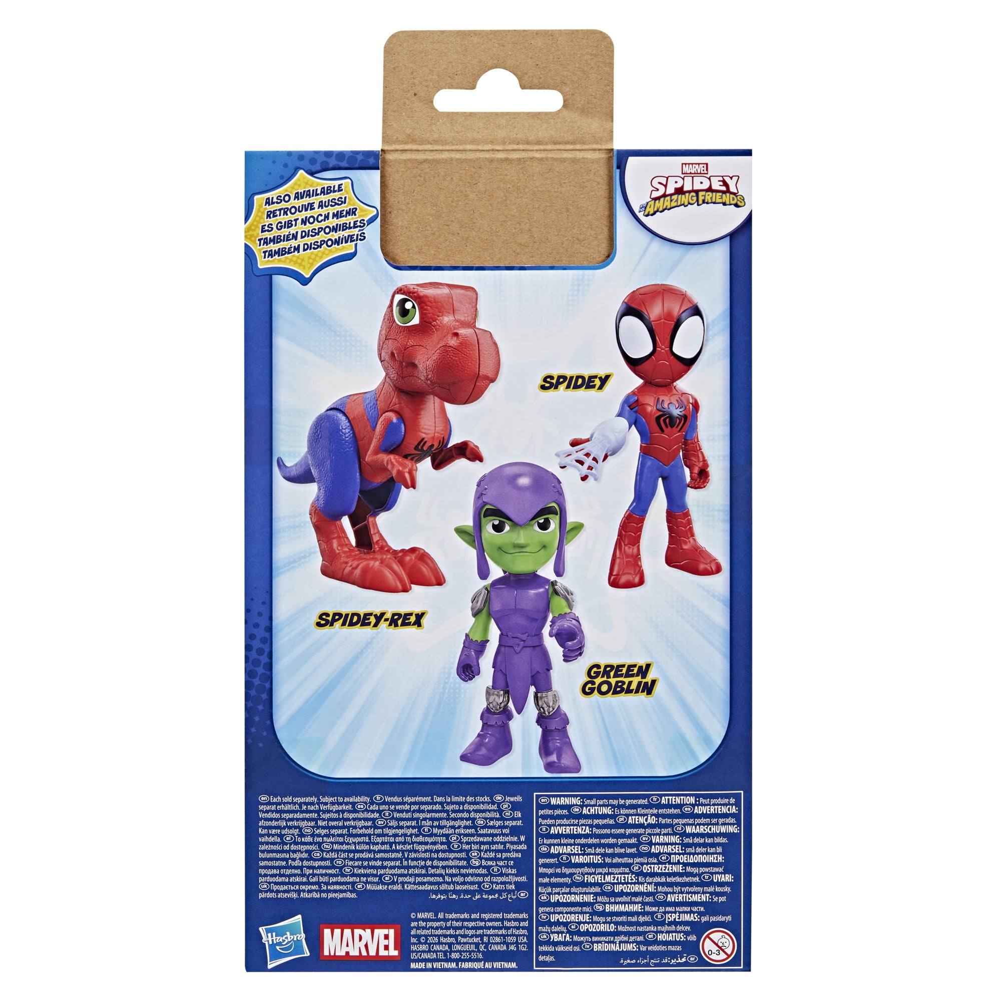Spidey and his Amazing Friends Marvel Dino-Webs Nerf Spidey-Rex Lanceur de Web Jouet de Jeu de rôle Super Hero Jouets préscolaires pour Enfants à