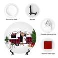 thumbnail image 4 of Honeii Vintage Buffalo Plaid Christmas Camper Print Elegant Bone China Decorative Plate, Porcelain Plate,Art Crafts,Ceramic Ornaments for Home Office Wall Decor-10in, 4 of 6