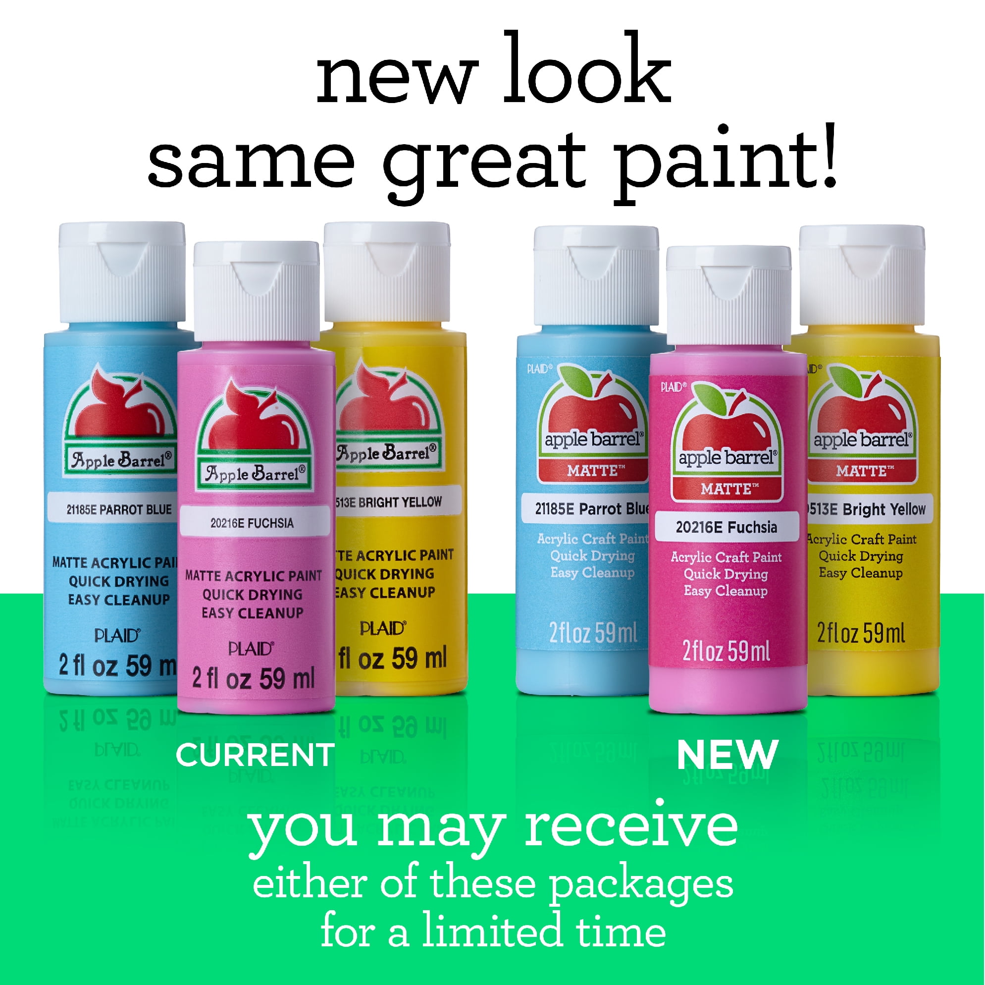 Apple Barrel Holiday Acrylic Craft Paint Set, 32 Piece Set Including 4 Foam Paint Brushes, 2 Mod Podge Sealers, and 26 Apple Barrel Paints