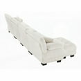thumbnail image 6 of Soft & Comfortable Modular Sofa with Convertible Ottoman - Chenille White, 6 of 11