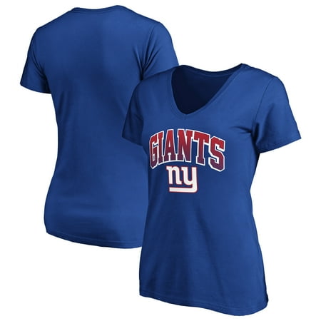 Ny New York Giants T-shirt - Women's Fanatics Branded Royal New York Giants Faded Arch V-Neck T-Shirt