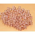 thumbnail image 4 of 100 chinchetas decorativas con cabeza de plástico transparente y punta de acero de oro rosa, chinchetas planas y transparentes para marcar mapas (oro rosa), 4 of 5
