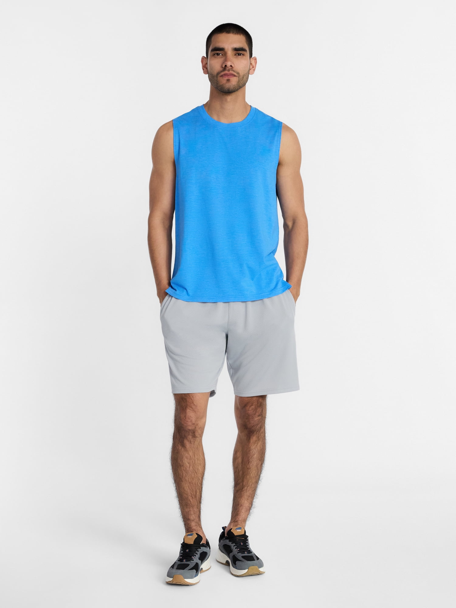 Athletic Works Men's and Men's Big & Tall Tri-Blend Muscle Tee, Sizes XS-4XLT