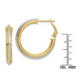 thumbnail image 2 of Primal Gold 14 Karat Two-tone 28mm Omega Back Hoop Earrings, 2 of 4