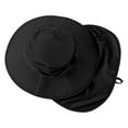 thumbnail image 5 of Awwp Unisex Sun Hat Wide Brim Fishing Adjustable Lightweight Hat Beach Bucket Hat for Outdoor Golf Hiking Gardening Black, 5 of 8