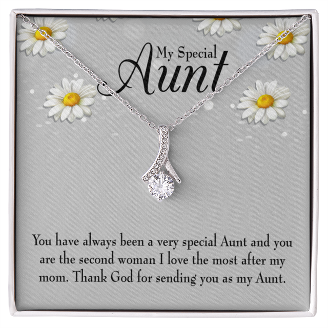 To My Granddaughter To My Aunt Special Aunt Alluring Ribbon Necklace Message Card