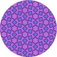 thumbnail image 1 of Ahgly Company Machine Washable Indoor Round Transitional Purple Daffodil Purple Area Rugs, 7' Round, 1 of 7