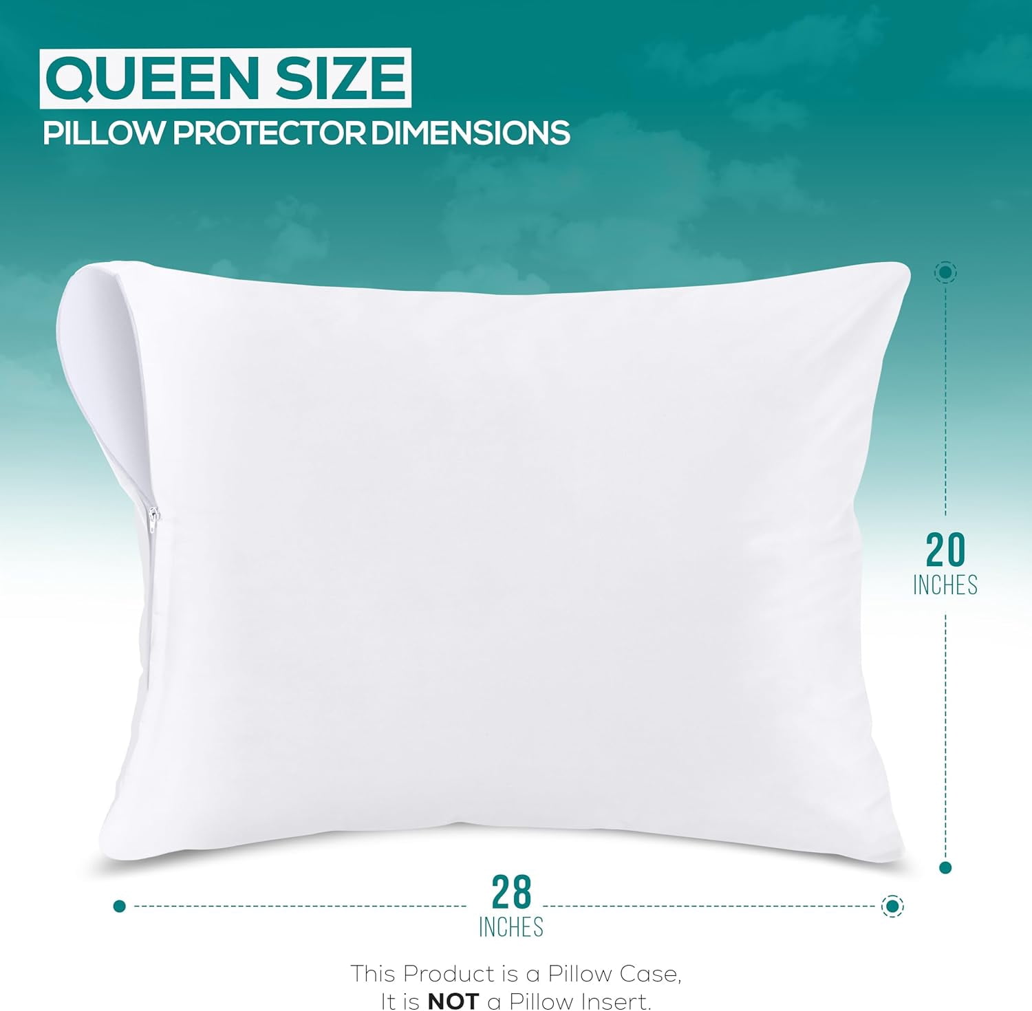 Bed Guard Waterproof Pillow Protector – Hypoallergenic, Bed Bug Proof, Zippered, Standard Size - View #6