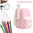 thumbnail image 4 of YSTIANN Large Capacity Mini Backpack Pencil Case - High-Capacity Storage Organizer for Pens, Markers & Stationery - Ideal for Students, Teen Girls & Adults (pink) AZ78-408, 4 of 7