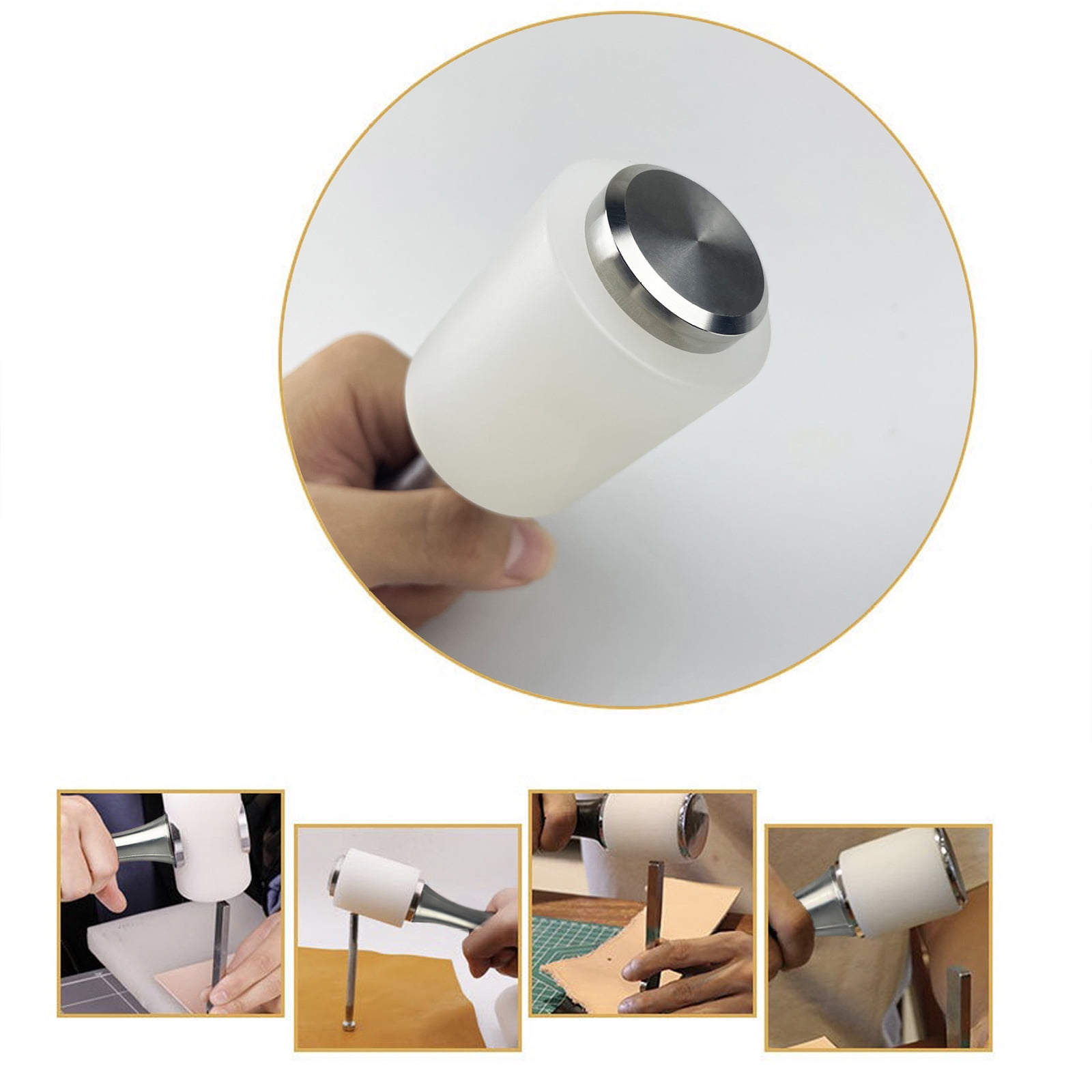 for Creative Leather Craft Hammer Useful Leathercraft Accessories Aluminum Alloy Handle Nylon Hammer Leather Crafts Tool