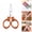 Orange, variant on QIJGEBGG 1PCS Foldable Scissors TSA Compliant and Portable, Compact, Safe Travel Scissors, Stainless Steel Retractable for Home, Paper Cutting, Campin and Office