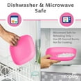 thumbnail image 2 of Re-Play Toddler Plates - 7 inch Deep-Walled Flat Kids Plates - Dishwasher & Microwave Safe - Made in the USA - Set of 3 - Pixel Blush, 2 of 11