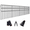 10 Panels, 14ft(L) x 13in(H), Black, variant on 10 Panelsl Barrier Fence 14ft(l) X 13in(h) No Dig Garden For Dog Rabbit Rustproof Anti Digging Edging Border Ground Defense Outdoor Yard Patio