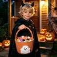 thumbnail image 6 of Gytml Trick Or Treat Basket Halloween Cotton Rope Ghost Candy Bucket Reusable Portable Treat Bag For Halloween Party Favors Holiday Decor(Orange-9.06"), 6 of 6