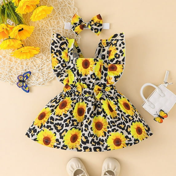 Vedolay Spring Dress Girls Embroidery Flower Lace Long A Line Pageant Dress Floor Length Princess Prom Tulle Maxi Gown for Wedding Party Birthday,Yellow 6-9 Months