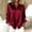 Wine, variant on NTACZA Tops for Women Trendy Silk Work Business Casual Blouse Button Down Loose Satin Womens Shirts Casual L