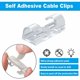 thumbnail image 3 of 60 Pack Clear Cable Clips, Strong Self-Adhesive Cable Holder, Durable Plastic Cord Management Organizer Clamps for Home and Office (Clear), 3 of 5