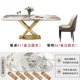 thumbnail image 1 of Luxury Waterproof Dining Table Set 6 Chairs Metal Nordic Modern Tables Makeup Dining Room Table A Manger Living Room Furniture My Lux Decor Round, 1 of 24