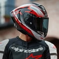 thumbnail image 5 of Alpinestars Supertech R10 Team Street Motorcycle Helmet - Black/Carbon Red/Gloss White / 2X-Large, 5 of 5