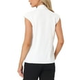 thumbnail image 3 of Allegra K Women's Casual Chiffon V Neck Cap Sleeve Elegant Office Work Blouse, 3 of 5
