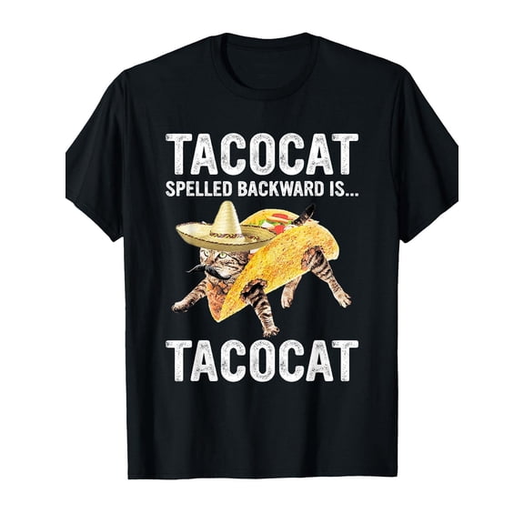 Funny Cat Taco Print TShirt - Taco Kitten/Cat Design, Casual Short Sleeve TShirt for Cat Lovers, Humorous Gift Idea