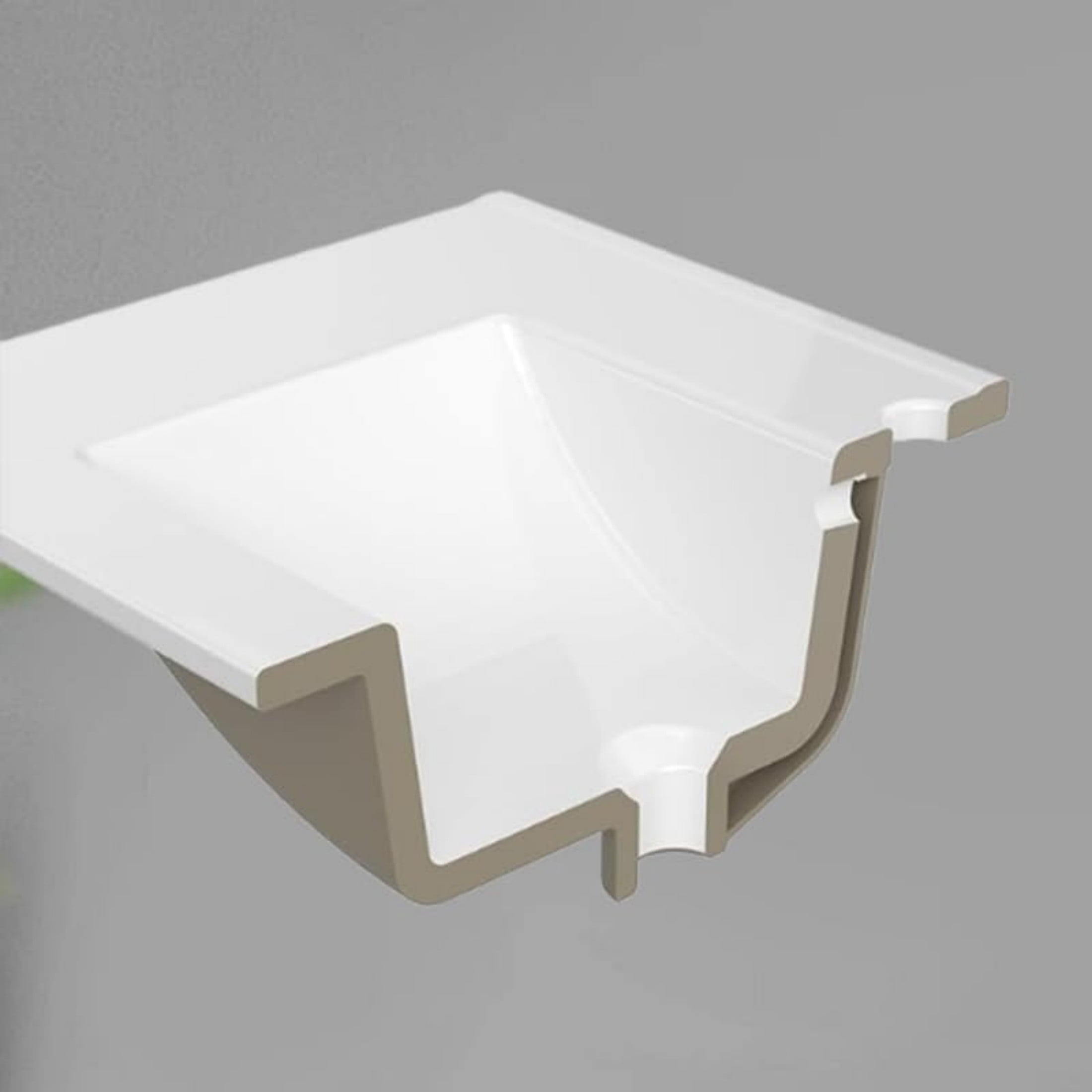 30'' Vanity Sink Top,Bathroom Undermount Ceramic Sink Top W/One Hole, Rectangular Porcelain Sink Basin,Overflow Drain,White