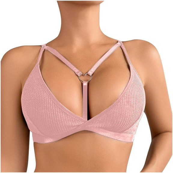 Jgppe Sports Bras for Women Padded Strappy Front Criss Cross Medium Support Bra for Workout Running Yoga