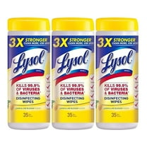Lysol Disinfecting Wipes, Lemon and Lime Blossom, 3 Packs of 35 Wipes, 105 Total.