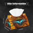 thumbnail image 4 of Kdxio Butterfly Alighted On Sunflowers Print Tissue Box Cover,Modern PU Leather Rectangular Tissue Box Holder for Bathroom Living Room Bedroom Office Desk Car Home, 4 of 6