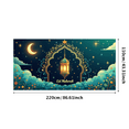 thumbnail image 3 of LUUFILx Eid Mubarak Banner Ramadan Mubarak Backdrop Moon Stars Lantern Decorations Party Supplies Festival Celebrations Home Decor Event Decoration Photography Props, 3 of 8