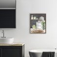 thumbnail image 2 of Stupell Industries Relaxed Green Bath Vanity Brown Framed Floater Canvas Wall Art design by Kim Allen, 21 x 17, 2 of 9
