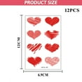 thumbnail image 3 of 12 Sheets Waterproof Lasting Tattoo Stickers Water Transfer Temporary Tattoos, Valentine's Day Body Fake Tattoos, 3 of 5
