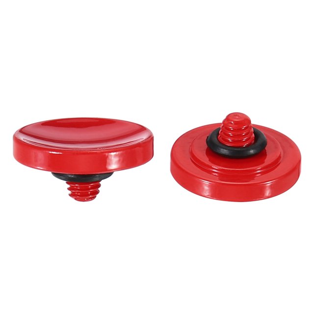 Unique Bargains Shutter Release Button Soft Shutter Release Button Copper Camera Shutter Button Concave, Red 2 Pack