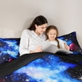 thumbnail image 5 of Castle Fairy Universe Planet Twin Comforter Sets,Abstract Gradient Galaxy Bedding Set, 5 of 8
