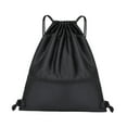 thumbnail image 2 of Mochila con cordón Mochila práctica Mujeres Hombres Mochilas portátiles Mochila para Negro, 2 of 8