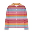 thumbnail image 5 of Zylanna Men's Button up Shirts, Breathable Color Block Turndown Collar Long Sleeve Formal Shirts for Men Pink, 5 of 5