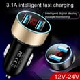 thumbnail image 3 of HEVIRGO Car Charger Dual USB LED Digital Display 3.1A/QC3.0 Cigarette Ignitor Auto Charger Voltmeter for Mobile Phone, 3 of 10