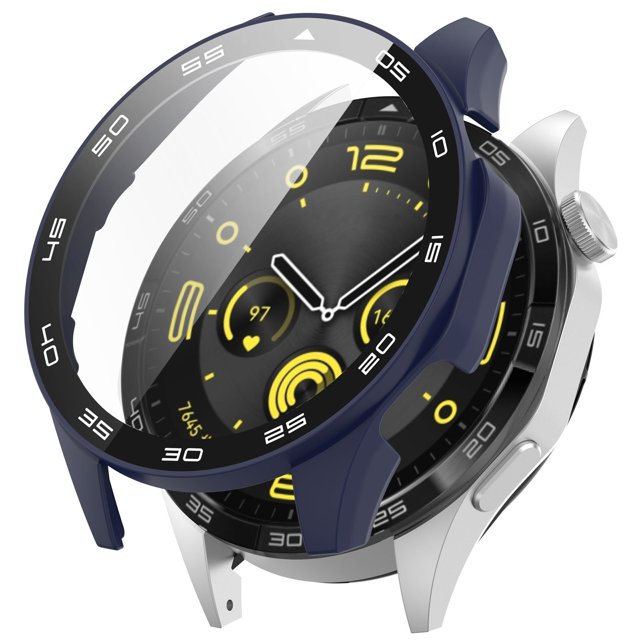 Compatible with Smartwatch Tempered Glass Film + PC Material Case All Inclusive Shield for Unparalleled Device Preservation