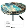 thumbnail image 4 of Lsque Comic Airplane Cockpit Illustration Pattern Round Bar chair cushion covers Velvet Fabric Premium Comfort Protects from Scratches and Stains for 14-17 Inch Chair-14 inch, 4 of 7